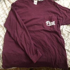 Maroon PINK long sleeve shirt